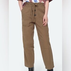 Sea NY Women’s Scout Tie Pants, olive color, size 6